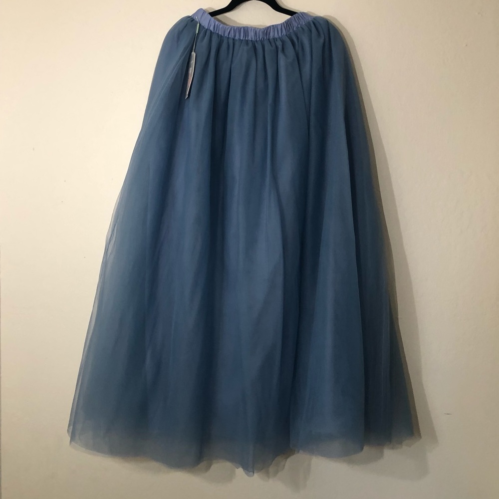 Floor length tulle skirt